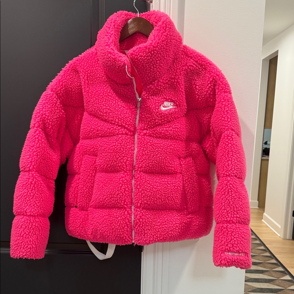 Nike Kids Bright Pink Puffer Jacket